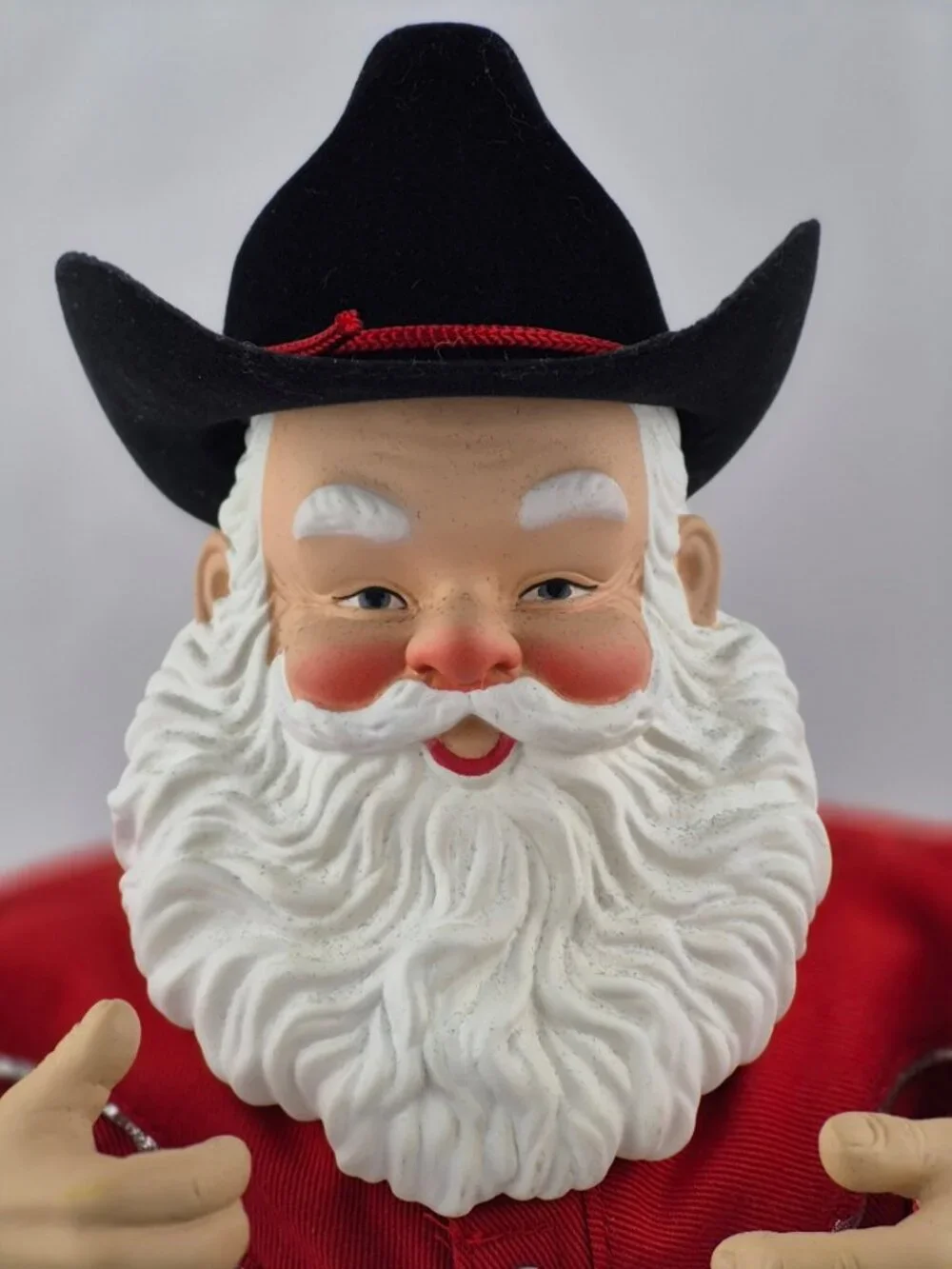 Holly Jolly Rock Santa Alan Jackson Animated Dancing Cowboy 1999 Sings & Swings